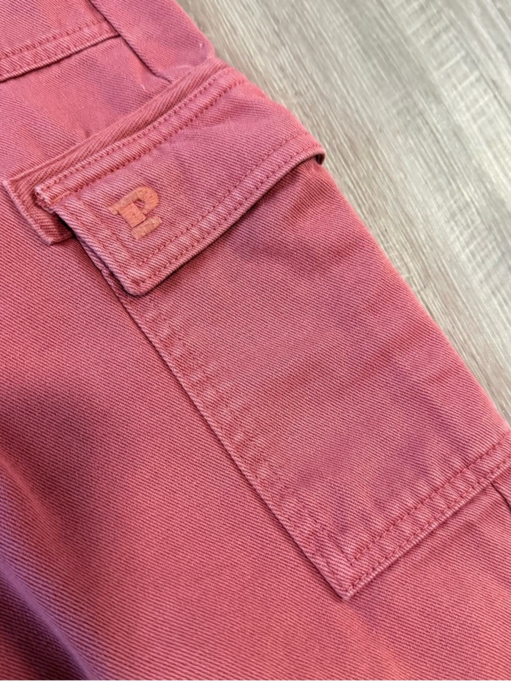 PINK Victoria's Secret Utility Cargo Pants Small Mauve Pink Wide Leg Cotton Y2K - Picture 5 of 6